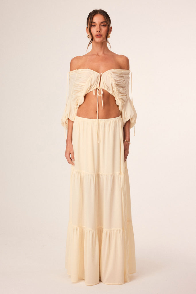 SNDYS THE LABEL Abbey Maxi Skirt - Buttermilk