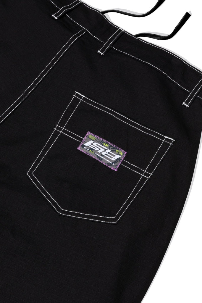 ICHPIG RIPSTOP UTILITY PANTS - BLACK/NAVY PLAID