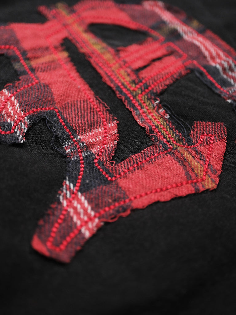 Billy Bones Club Plaid Bones Logo Tee - Washed Black detail