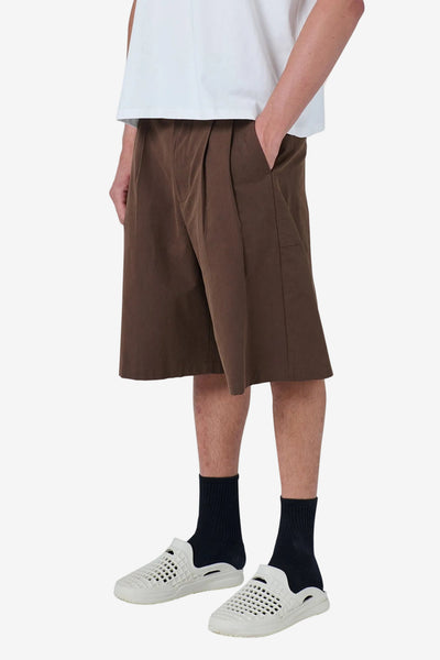 BARNEY COOLS MENS SHORTS BARNEY COOLS PLEAT SHORT - CHOCOLATE