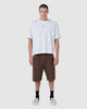 BARNEY COOLS MENS SHORTS BARNEY COOLS PLEAT SHORT - CHOCOLATE