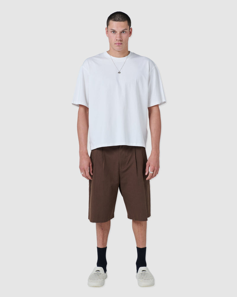 BARNEY COOLS MENS SHORTS BARNEY COOLS PLEAT SHORT - CHOCOLATE