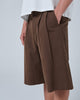 BARNEY COOLS MENS SHORTS BARNEY COOLS PLEAT SHORT - CHOCOLATE