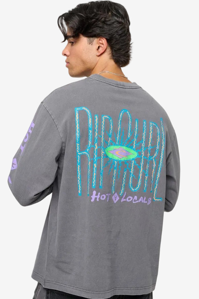 Abrand X Rip Curl Hot Locals Vintage Tee - Vintage Black