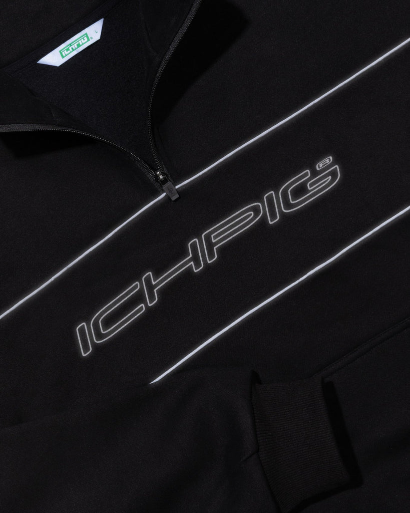 ICHPIG FLASHBACK 1/4 ZIP - BLACK/REFLECTIVE