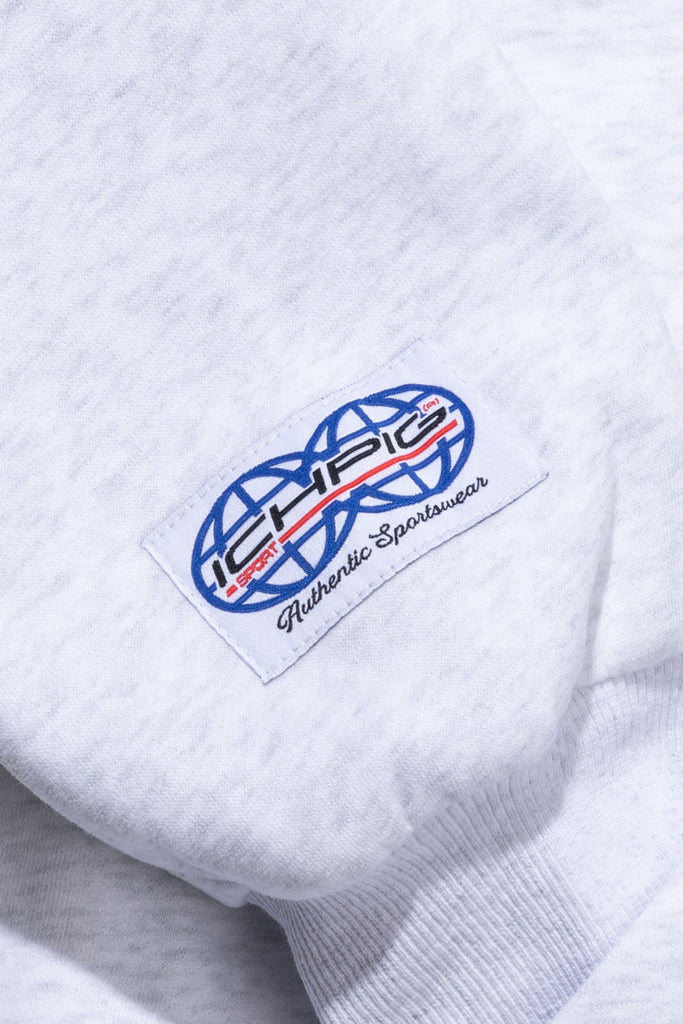 ICHPIG SPORTS PULLCORD HOOD - WHITE MARLE/INK