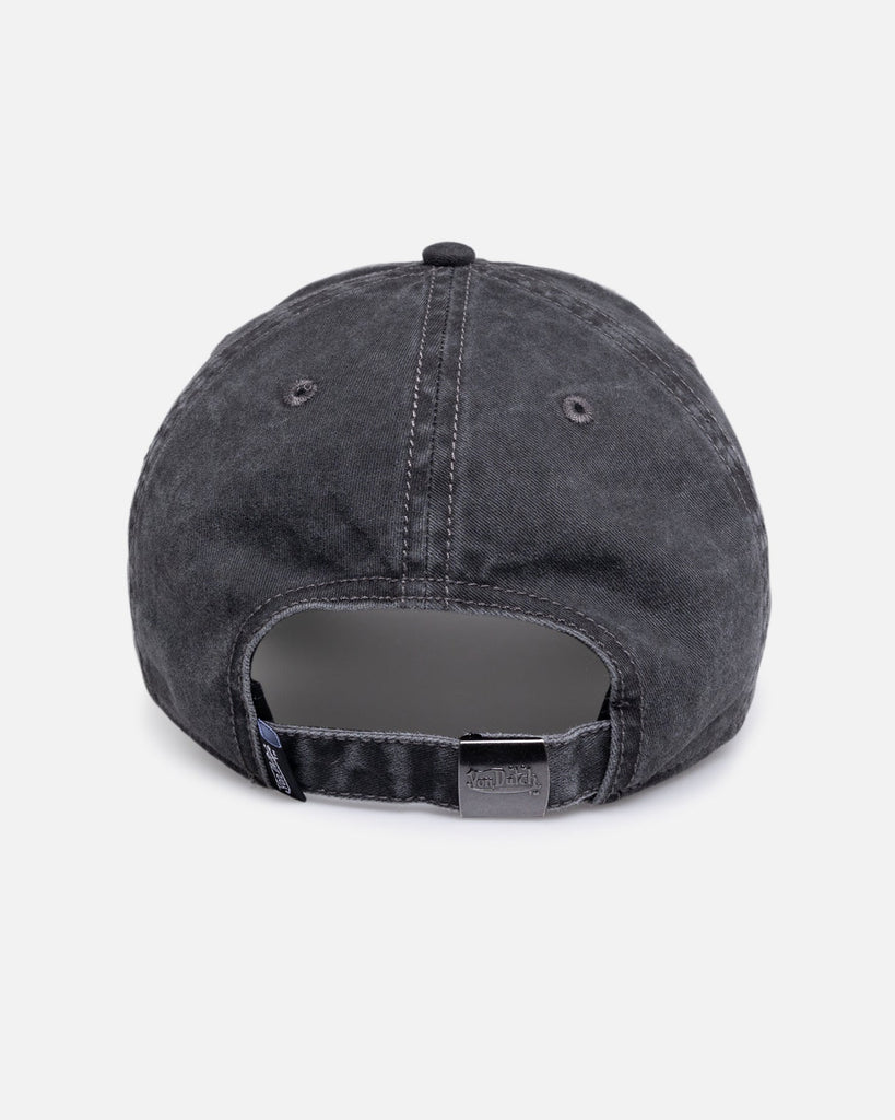 Von Dutch Big Distressed Dad Cap - Black Denim (placeholder photo: Washed Black colourway shown)