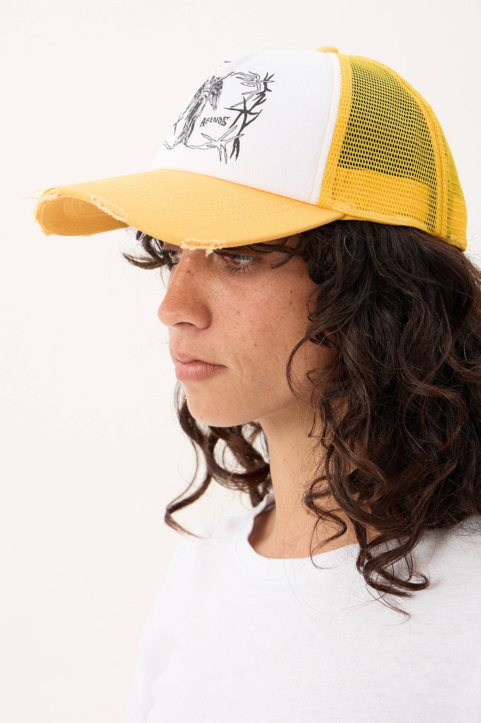 AFENDS GODDESS - TRUCKER MESH CAP - MANGO