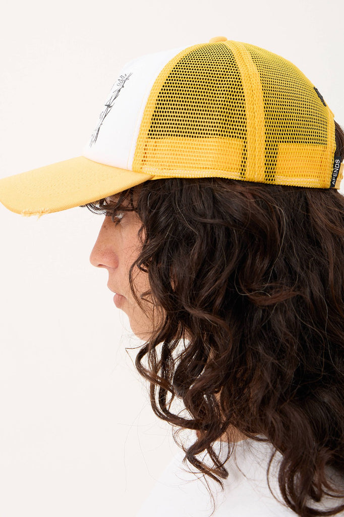AFENDS GODDESS - TRUCKER MESH CAP - MANGO