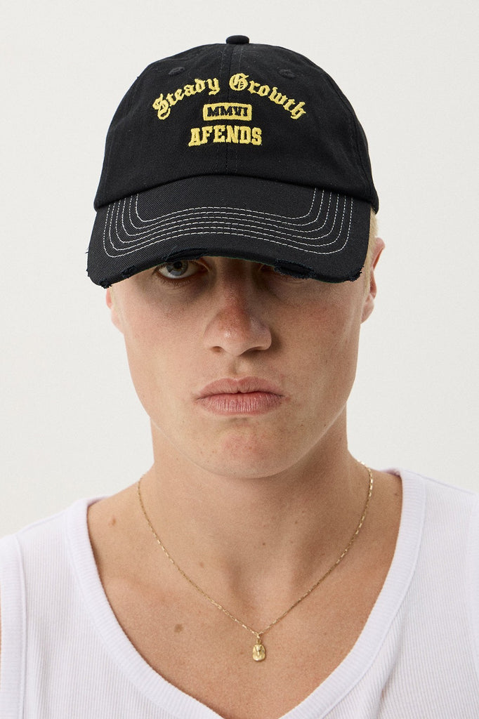 AFENDS GROWTH - SIX PANEL CAP - BLACK