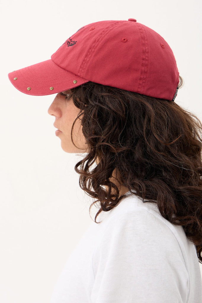AFENDS HARD LUCK - PANELLED CAP - BURNT RED
