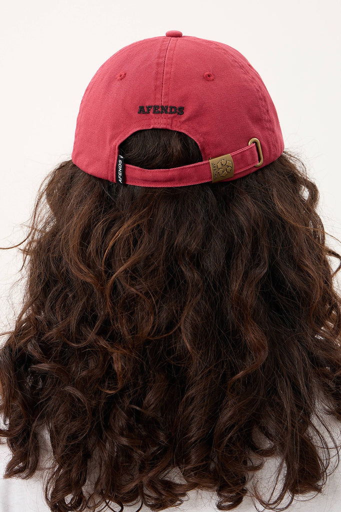AFENDS HARD LUCK - PANELLED CAP - BURNT RED