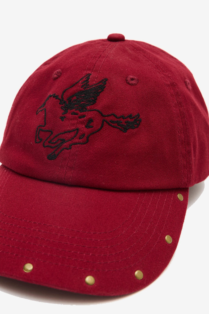 AFENDS HARD LUCK - PANELLED CAP - BURNT RED