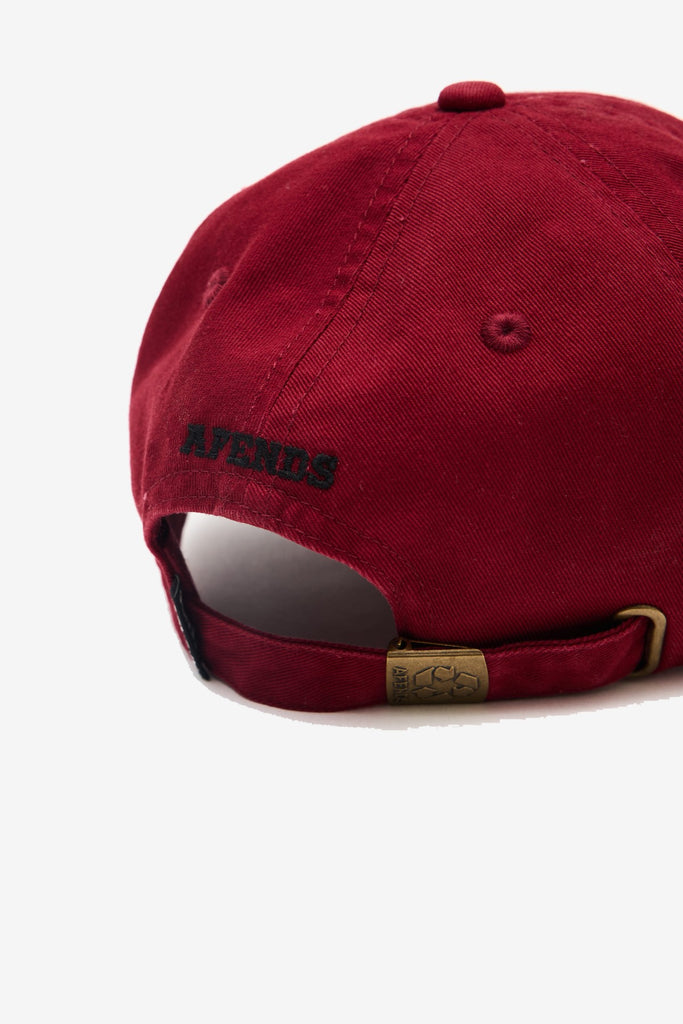AFENDS HARD LUCK - PANELLED CAP - BURNT RED