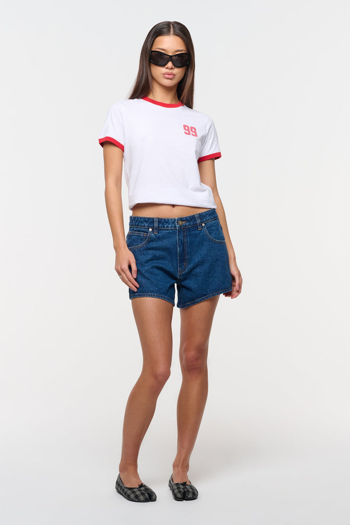 ABRAND 99 Boyfriend Tee - White