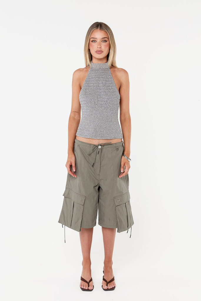 Jagger & Stone Kelly Cargo Jort in Khaki - photo 2