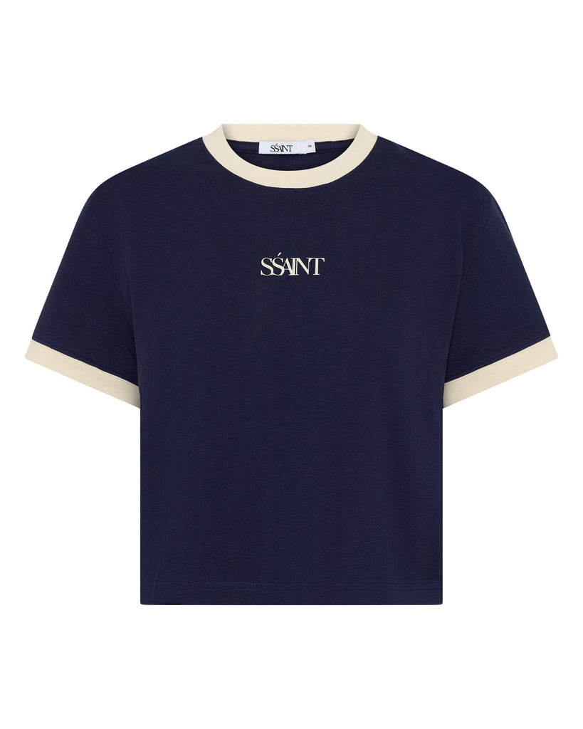 Ssaint Logo Baby Tee - Navy