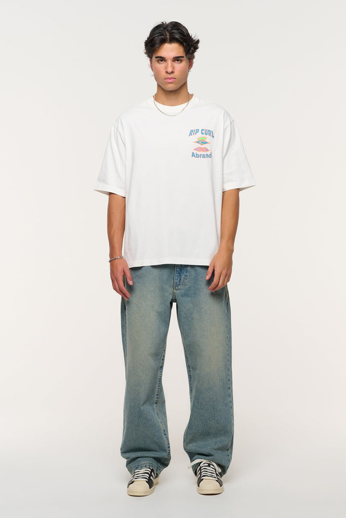 Abrand X Rip Curl Hot Locals Vintage Tee - Vintage White