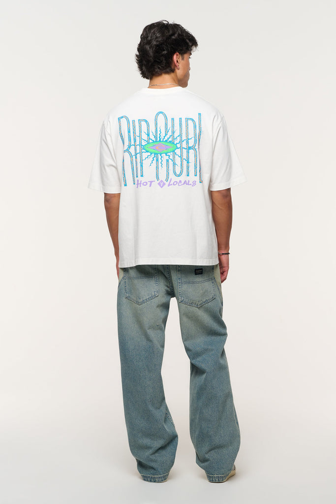 Abrand X Rip Curl Hot Locals Vintage Tee - Vintage White
