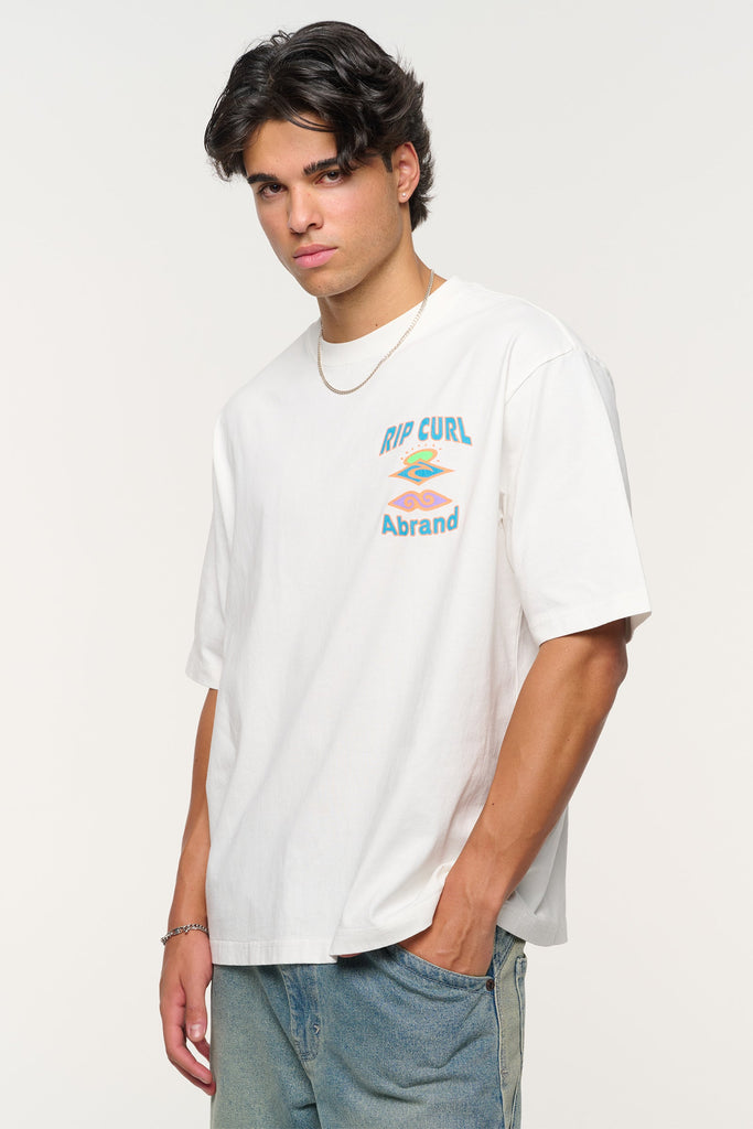 Abrand X Rip Curl Hot Locals Vintage Tee - Vintage White