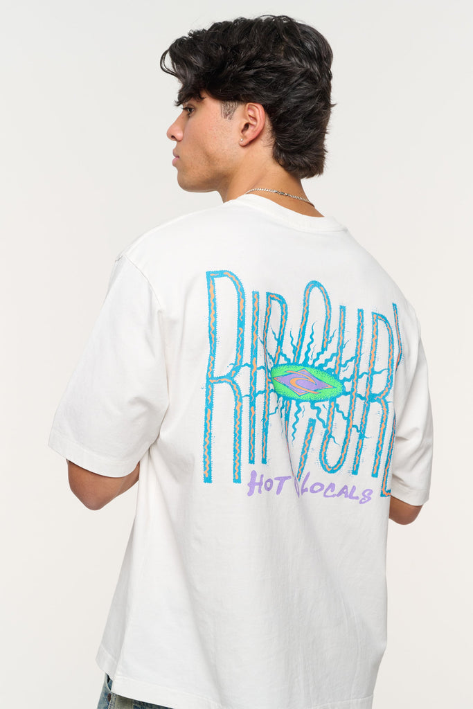 Abrand X Rip Curl Hot Locals Vintage Tee - Vintage White