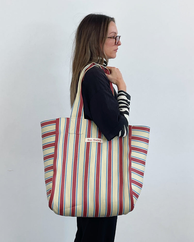 DOS OMBRE BIG BENGALI BAG 010 - VINTAGE RED STRIPE