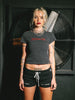 Billy Bones Club Rocker Baby Tee - Washed Black detail