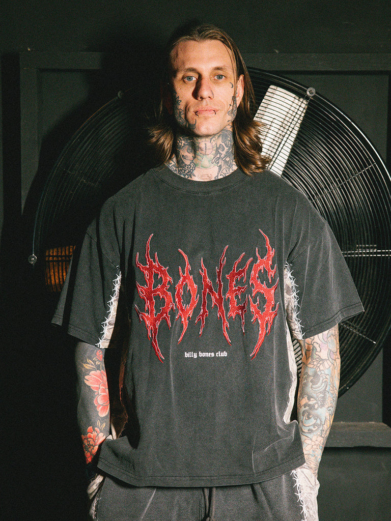 Billy Bones Club Rocker Panel Tee - Black/Camo detail