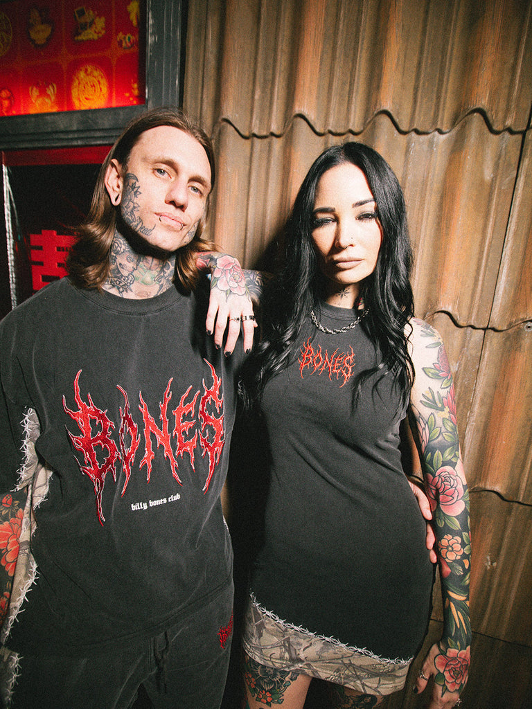 Billy Bones Club Rocker Panel Tee - Black/Camo detail
