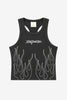 Billy Bones Club Flamed Rib Crop - Black