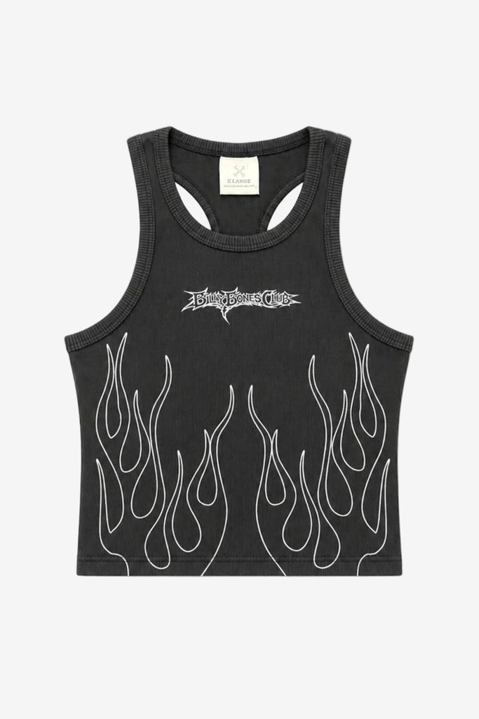 Billy Bones Club Flamed Rib Crop - Black