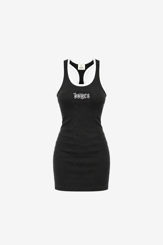 Billy Bones Club Swingers Slip Dress - Black