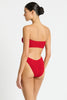 BOND-EYE BLAKE BANDEAU TOP - BAYWATCH RED RECYCLED