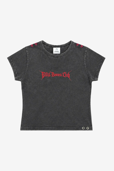 Billy Bones Club Rocker Baby Tee - Washed Black