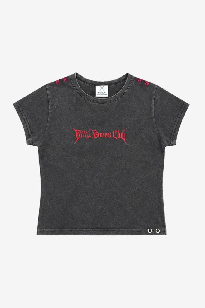 Billy Bones Club Rocker Baby Tee - Washed Black