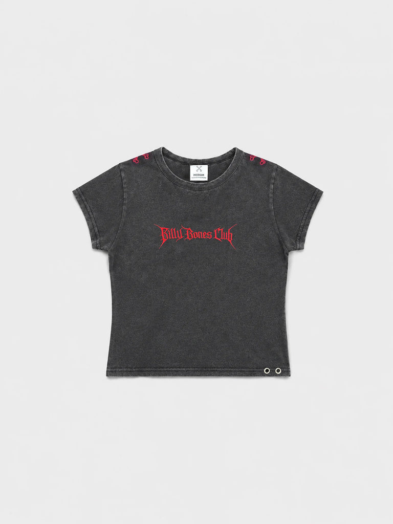 Billy Bones Club Rocker Baby Tee - Washed Black