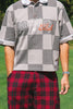 Billy Bones Club Swingers Check Polo - Grey