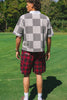 Billy Bones Club Swingers Check Polo - Grey