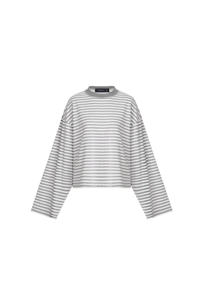LIONESS BLOOM LONG SLEEVE - ASH STRIPE
