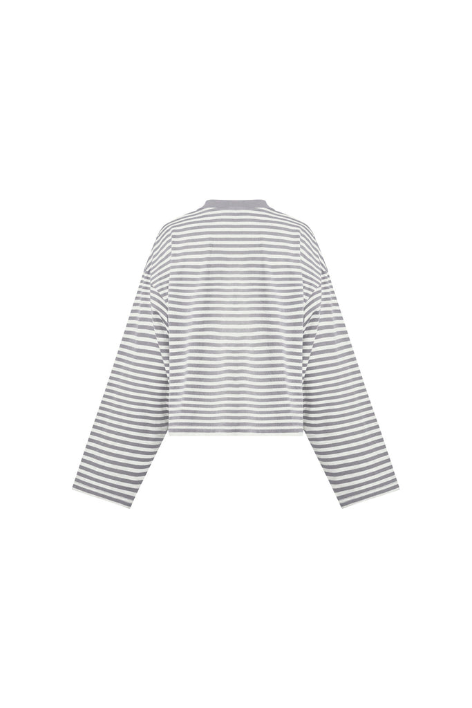 LIONESS BLOOM LONG SLEEVE - ASH STRIPE