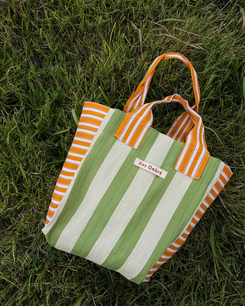 DOS OMBRE BIG BENGALI BAG 008 - YELLOW LIME STRIPE