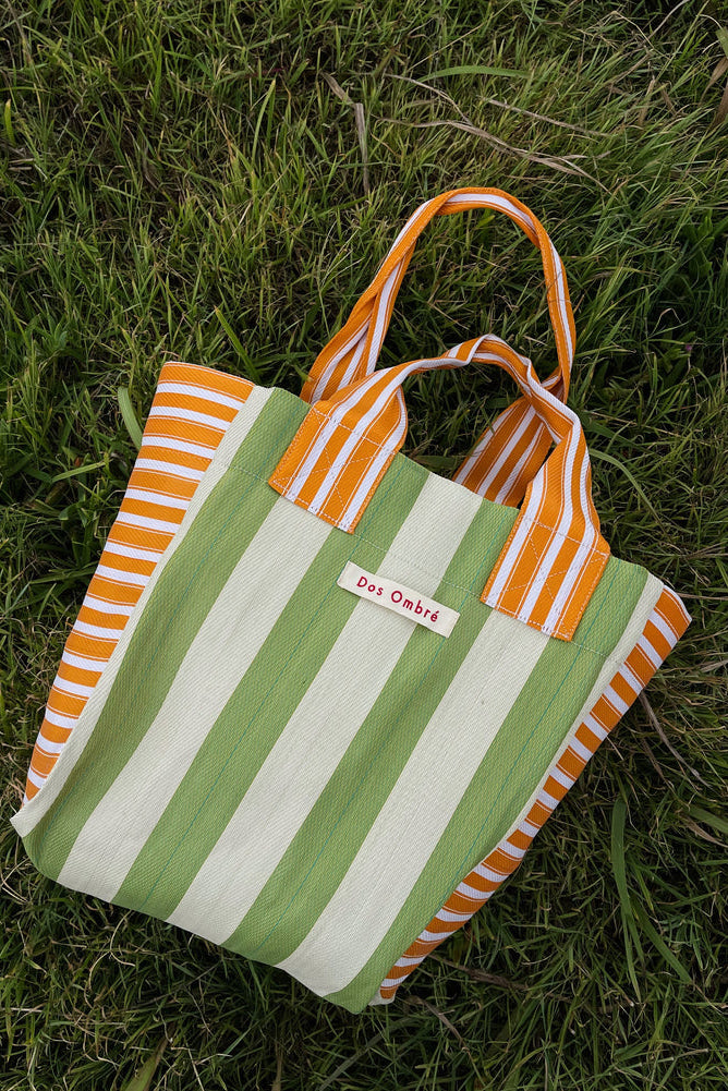 DOS OMBRE BIG BENGALI BAG 008 - YELLOW LIME STRIPE