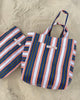 DOS OMBRE BIG BENGALI BAG 009 - PINK KHAKI BLUE STRIPE