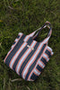 DOS OMBRE BIG BENGALI BAG 009 - PINK KHAKI BLUE STRIPE