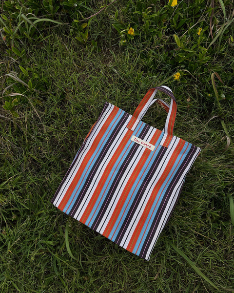 DOS OMBRE BENGALI BAG 076 - ORANGE CHOC BLUE STRIPE