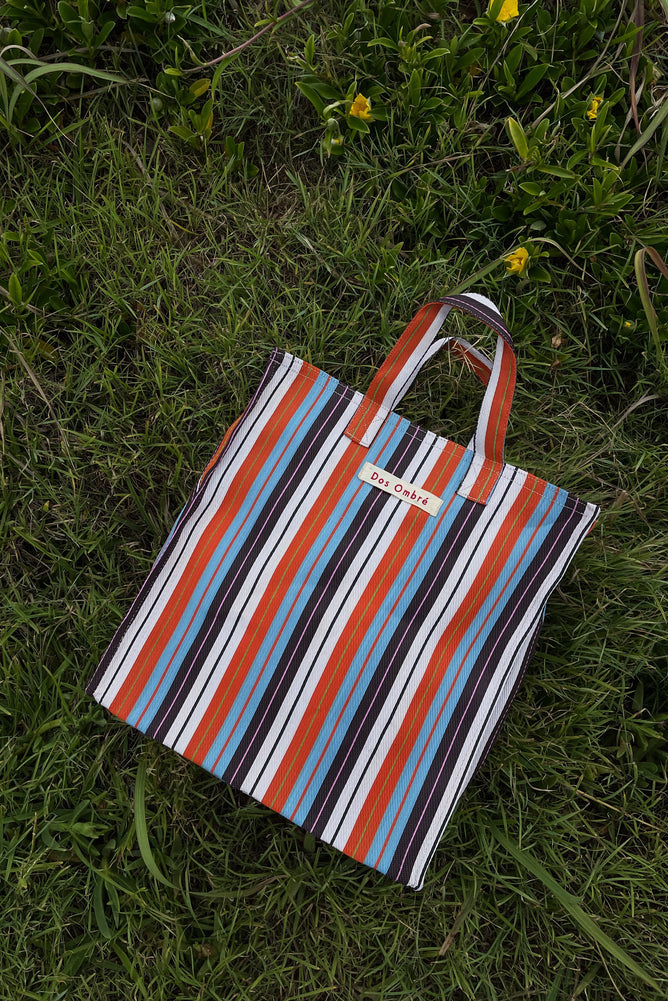 DOS OMBRE BENGALI BAG 076 - ORANGE CHOC BLUE STRIPE