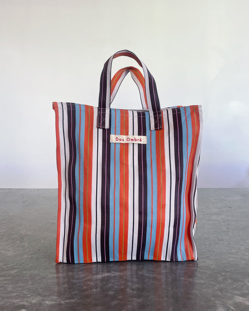 DOS OMBRE BENGALI BAG 076 - ORANGE CHOC BLUE STRIPE