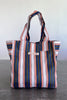 DOS OMBRE BIG BENGALI BAG 009 - PINK KHAKI BLUE STRIPE