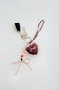 Juni Heart Bag Charm Cocoa Spot