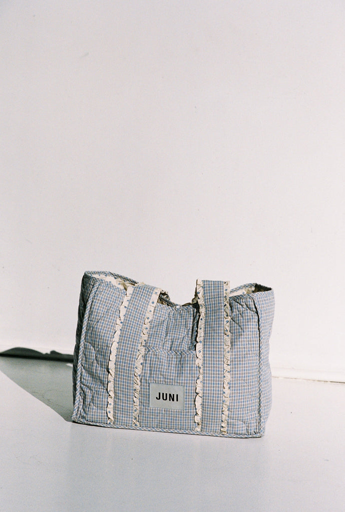 Juni The Everything Bag Blue Check